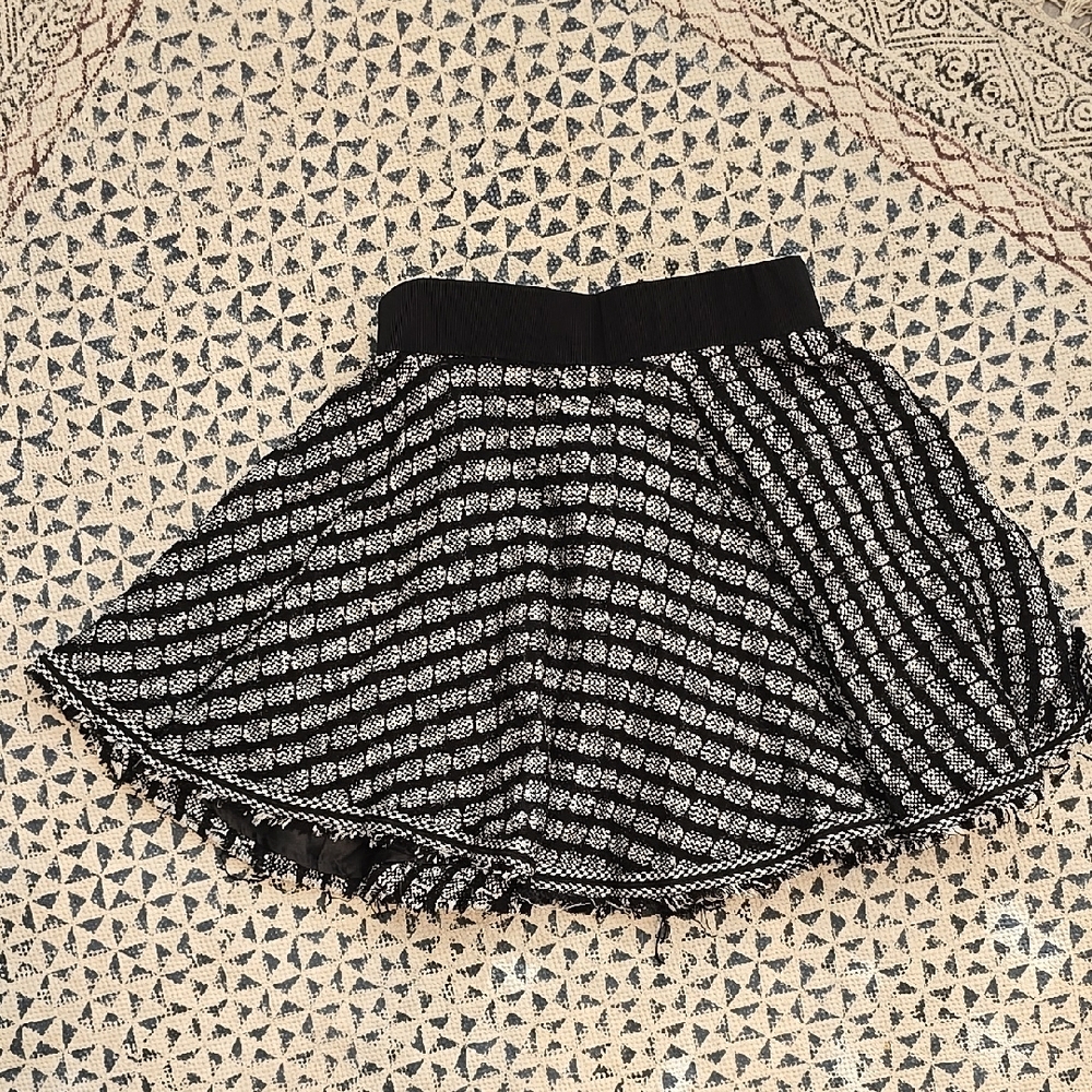 MILLY Black and White Women's mini Skirt